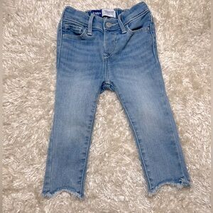 OLD NAVY || Toddler Girl (18-24M) Light Wash Denim Jeans Distressed Hem